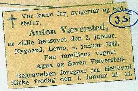 Anton Væversted ¤